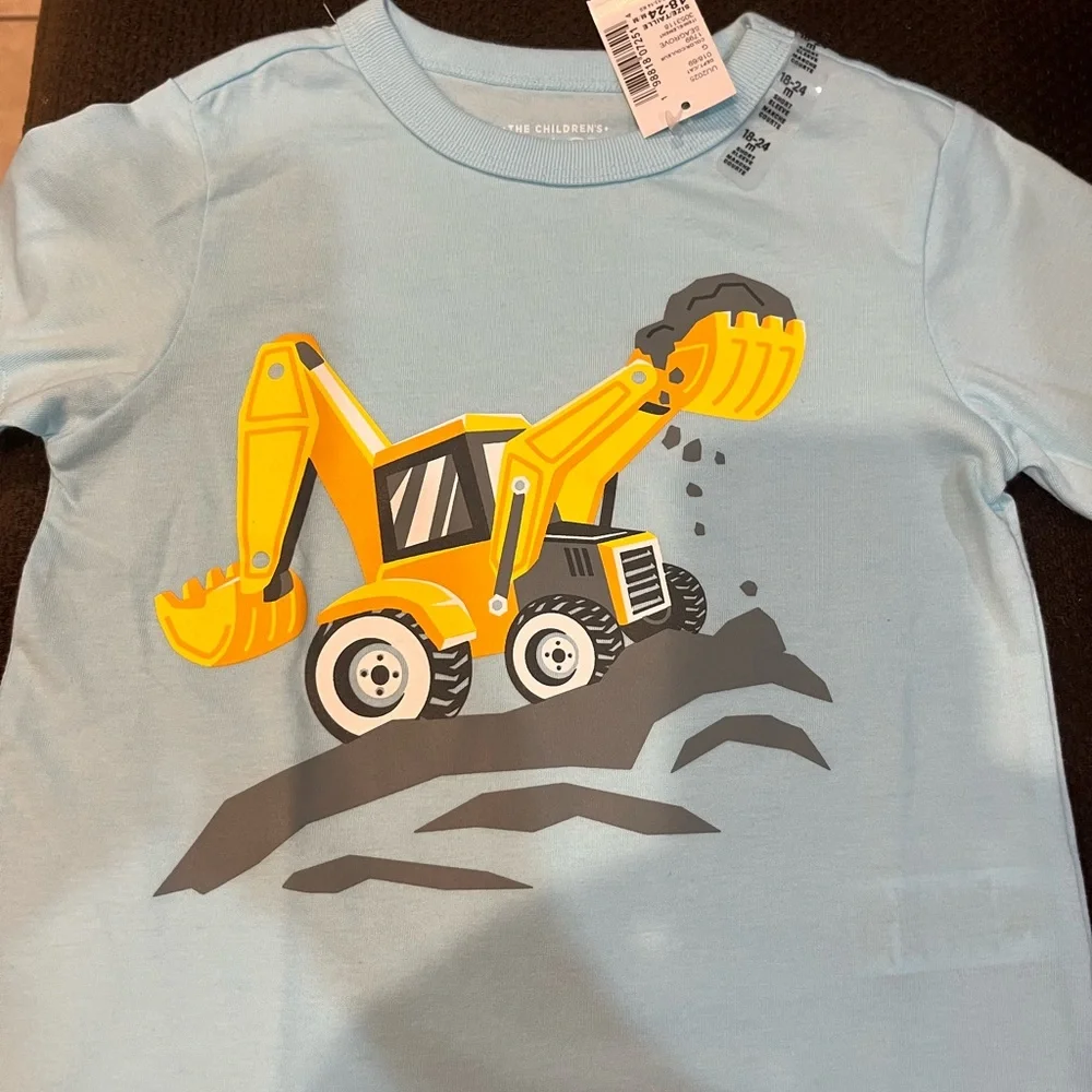 The Children's Place Blue and Yellow Construction Vehicle Toy